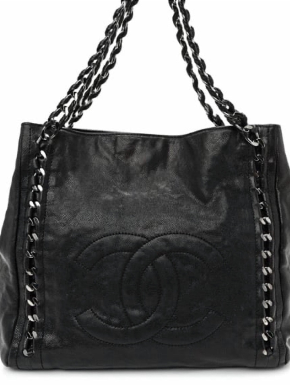 CHANEL Glazed Caviar Modern Chain Tote